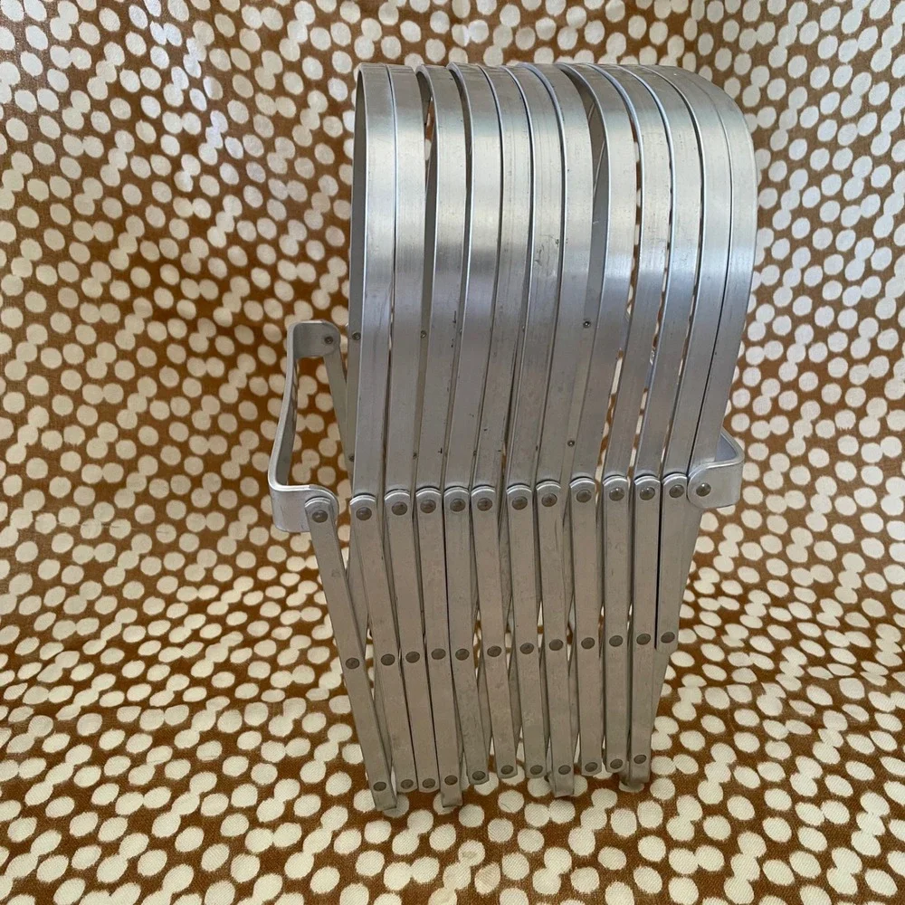 Vintage MCM Accordion Aluminum Countertop‎ Organizer